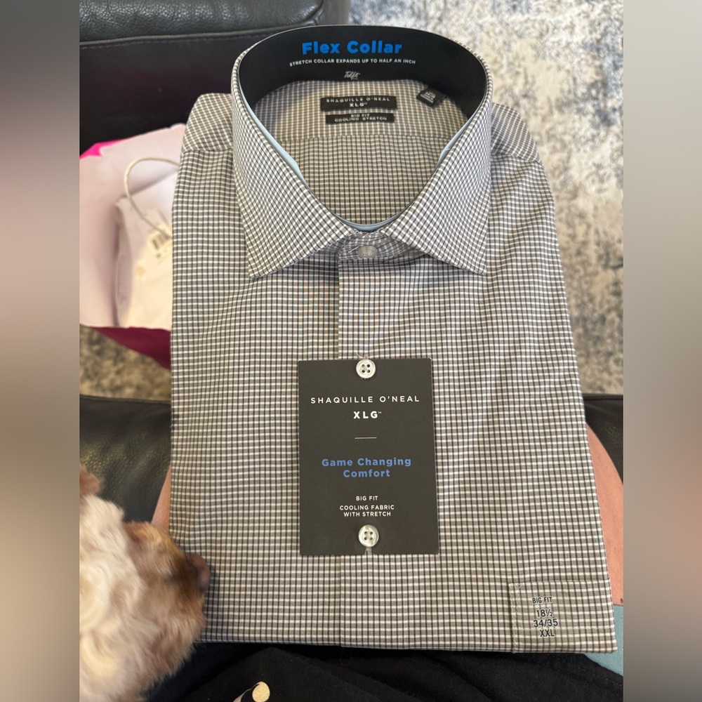 Men’s Shaquille O’Neal XLG Flex Collar dress shirt
